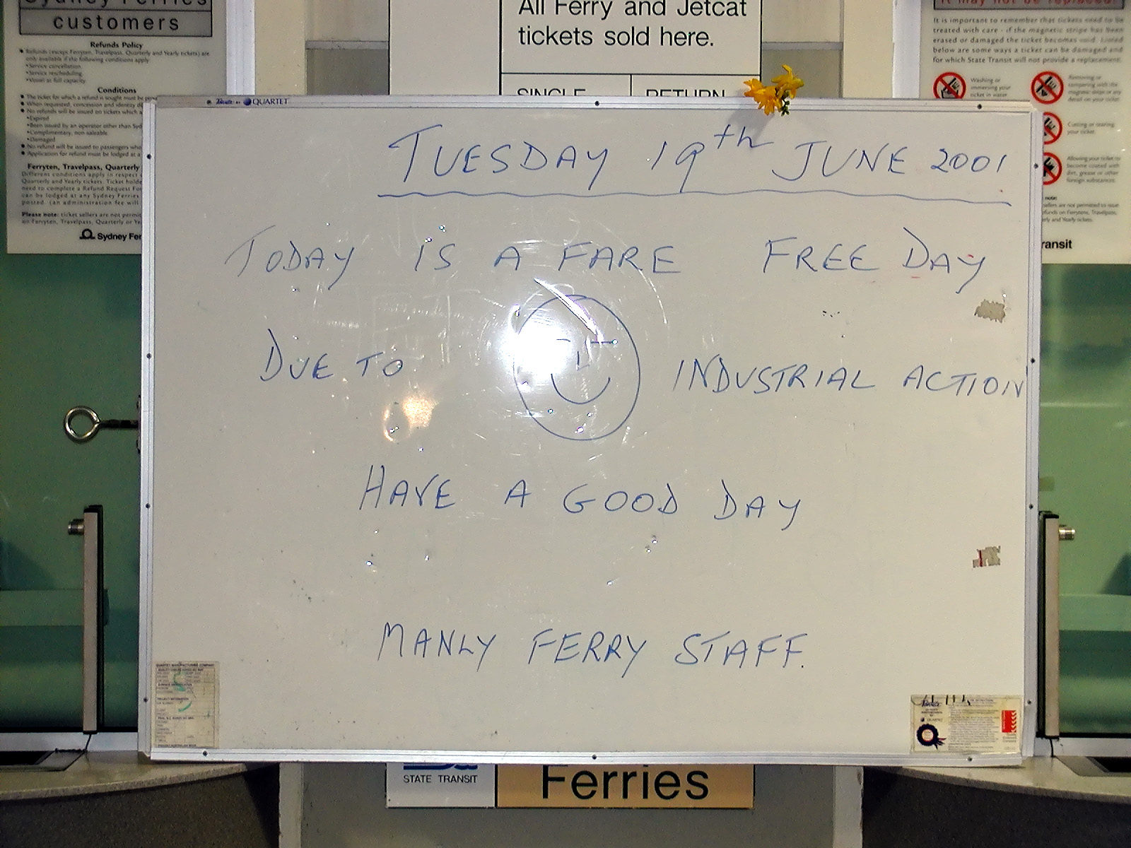 19-Jun-2001 19:18 - Sydney - Free travel