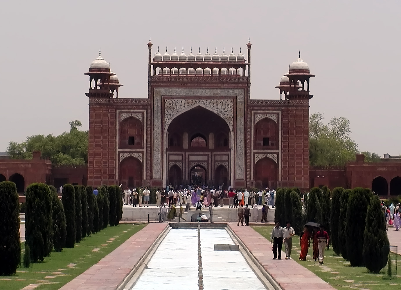 10-Jun-2001 12:31 - Agra - The Taj Mahal - The main gate from the Mausoleum