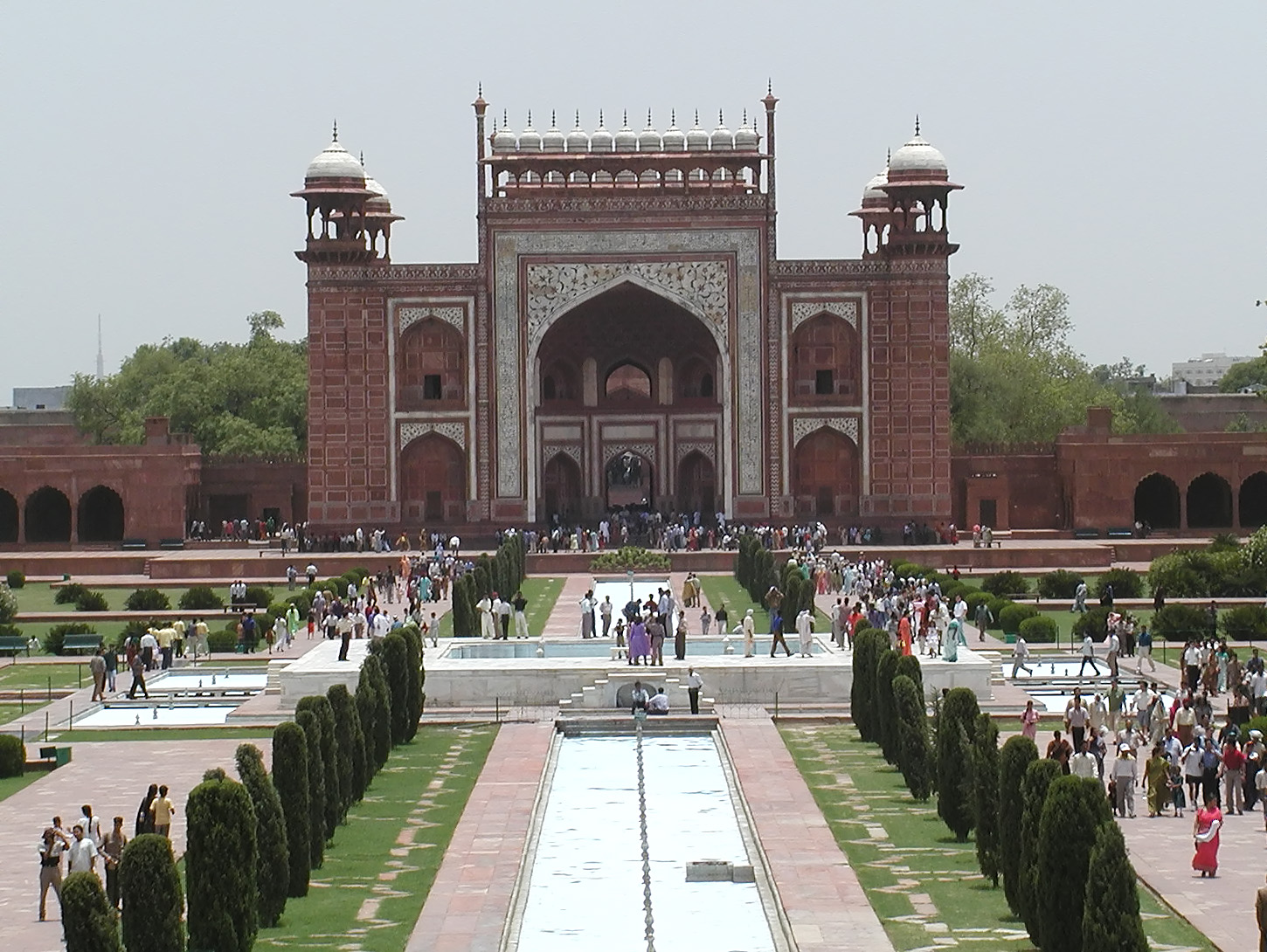 10-Jun-2001 12:32 - Agra - The Taj Mahal - The main gate from the Mausoleum