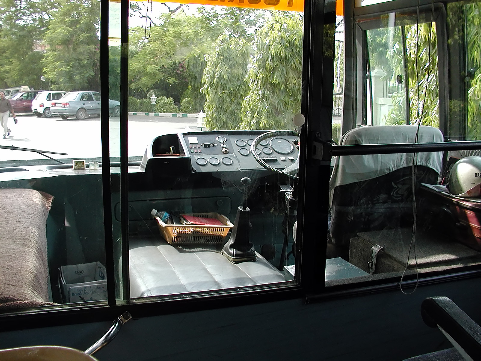 10-Jun-2001 15:31 - Agra  - The inside of our tour bus