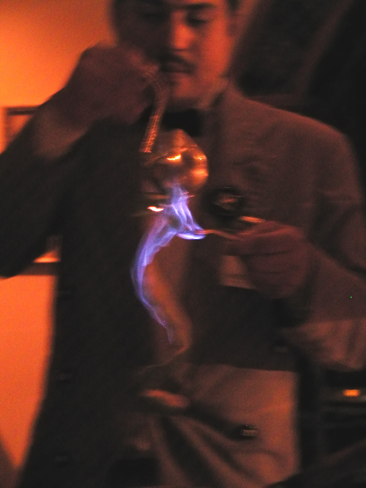 13-Jun-2001 21:55 - New Delhi - Irish coffee being prepared