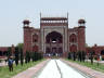 10-Jun-2001 12:23 - Agra - The Taj Mahal - Looking towards the main gate from the path to the mausoleum