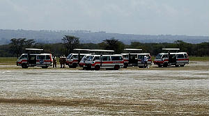 Vans at Lake Nakuru