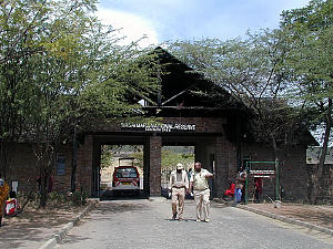 Entrance to the Masai Mara game reserve