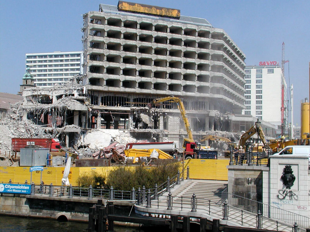 Demolition in progress