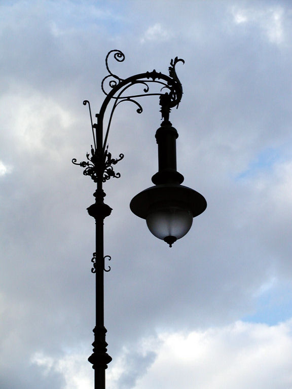 Wrought iron lamp on Friedrichstrasse