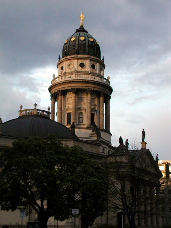 Deutscher Dom in evening sunlight