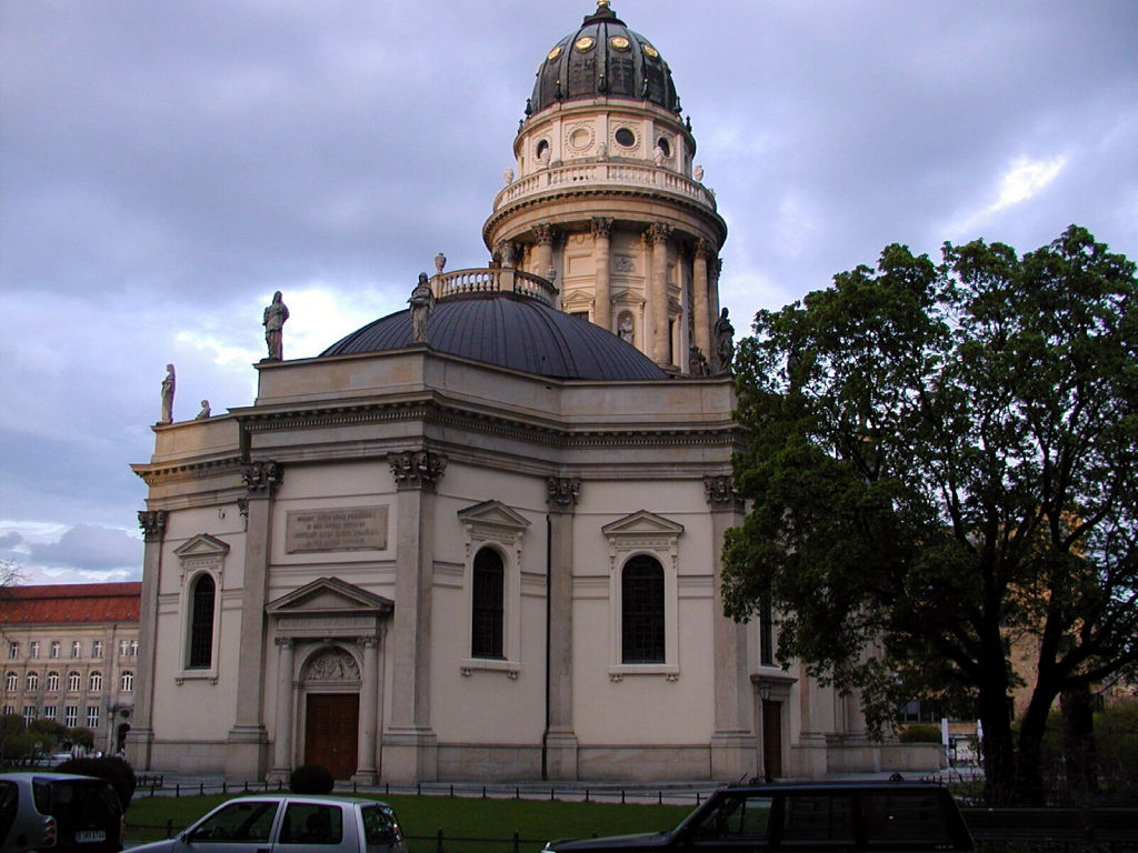Deutscher Dom in evening sunlight
