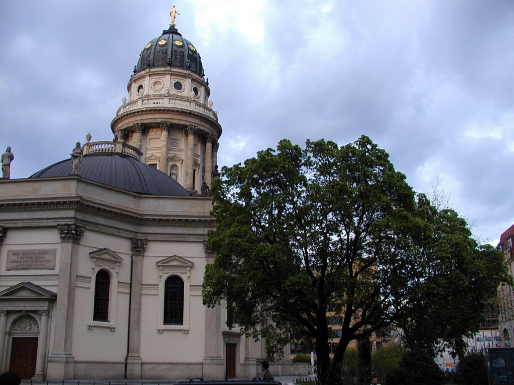 Deutscher Dom in evening sunlight