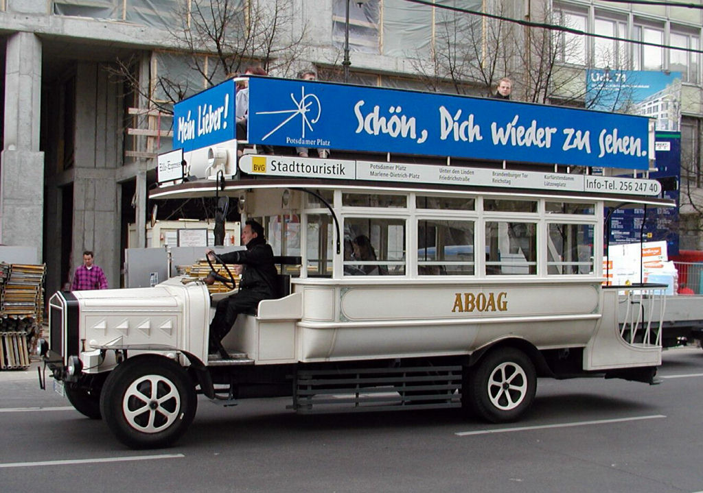 Vintage tour bus