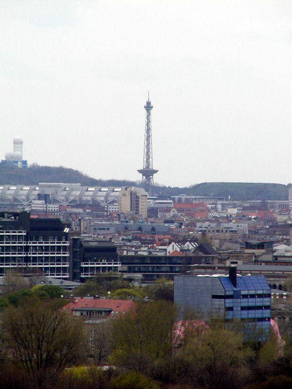 View from top of Siegessulle - West Berlin TV Tower