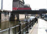Train crossing the canal in front of the Pergammon Museum