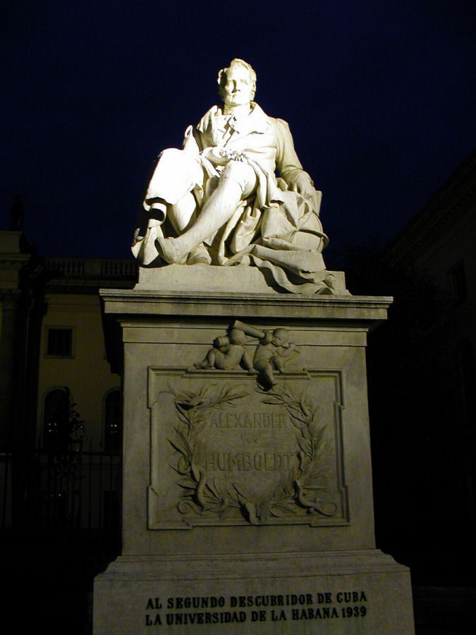 Statue at the entrance to Humboldt University