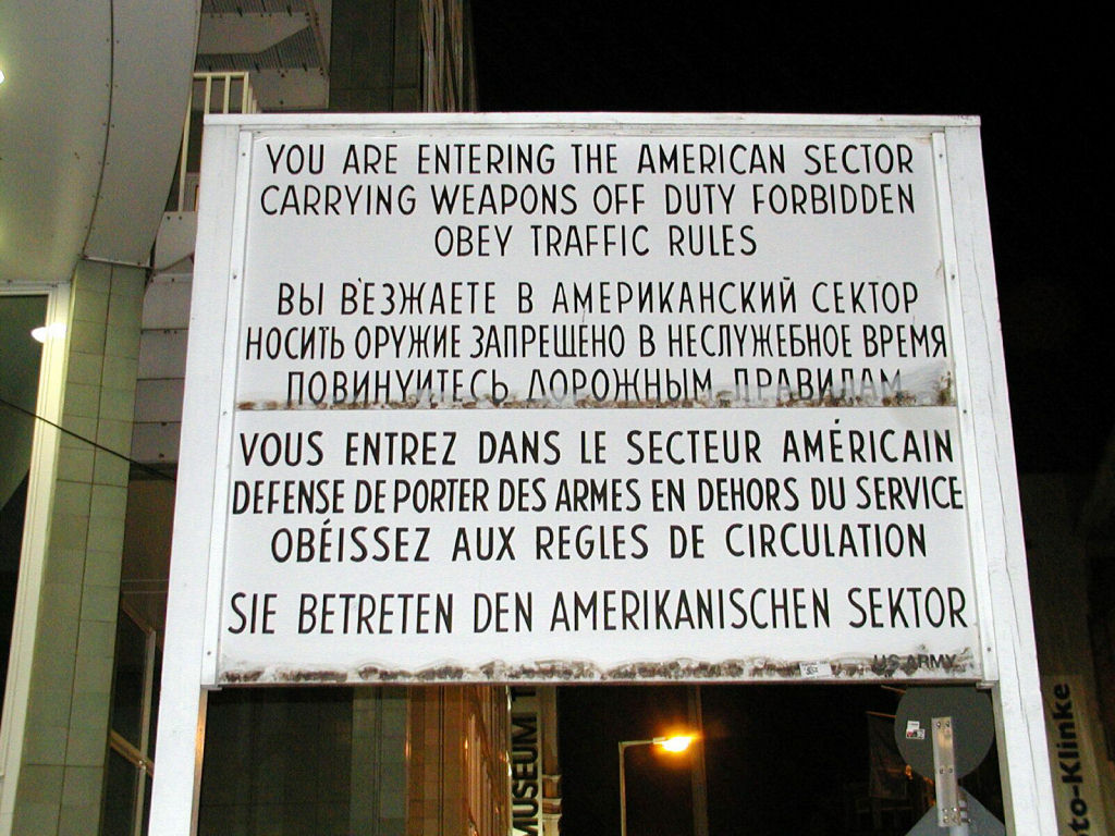 Checkpoint Charlie - Entering American Sector