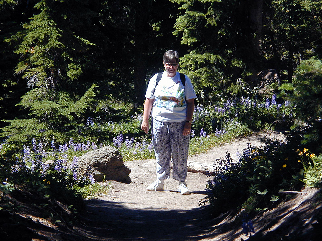 06-Aug-2000
Mount Hood, OR
Sue on The Pacific Crest Trail