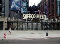 28-Jul-2000
Seattle
Entrance to Safeco Field Baseball stadium 
The first part of the combination Land and Watre tour was a bus tour of the city of Seattle. Safeco Field, the new home of the Seattle baseball team is reputed to be the most expensive stadium in the universe.