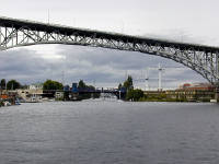 28-Jul-2000
Seattle - Lake Union
Looking back towards the colourful Fremont Bridge