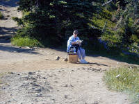 01-Aug-2000
Olympic National Park, WA
Sue waiting at the foot of the trail from Sun-up Point